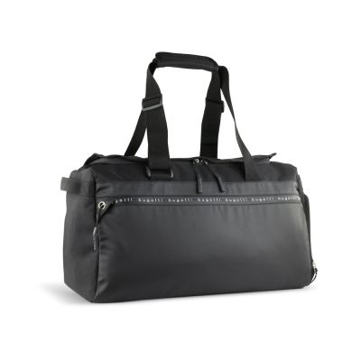 Сумка спортивная BUGATTI Blanc Delight, чёрная, нейлон RPET600D/тарпаулин/полиэстер, 47х23х28 см-0
