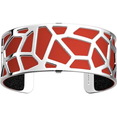 Браслет-бэнгл из латуни с гальваническим покрытием белым родием и серебром, 25мм-1