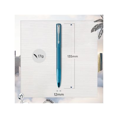 Ручка-роллер Parker Vector XL Teal CT, цвет чернил black, стержень: F, в подарочной упаковке.-16