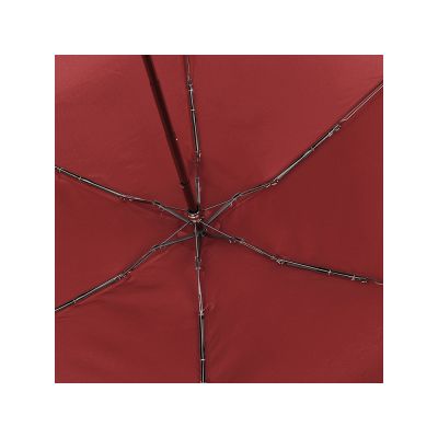 Зонт складной женский TORBER, механика, 5 сложений, красный, каркас алюминий, эпонж, пластиковая ручка, диаметр 91 см-3