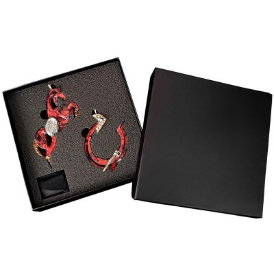 Елочные игрушки (Лошадь+Подкова).Символы года Гранат-1