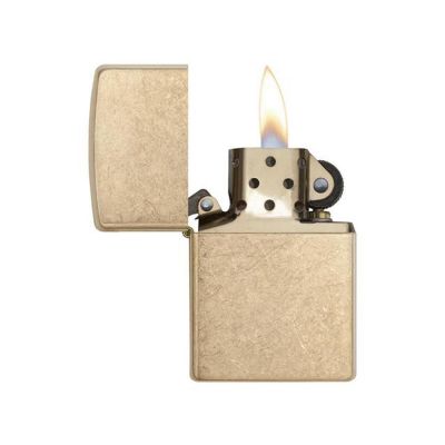 Зажигалка ZIPPO Armor™с покрытием Tumbled Brass, латунь/сталь, золотистая, матовая, 38x13x57 мм-2