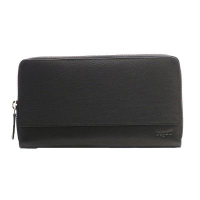 Кошелёк-барсетка BUGATTI Atlanta, на молнии, чёрный, натуральная воловья кожа, 21х2х12 см-1