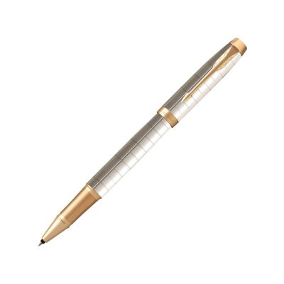 Ручка роллер Parker IM Premium T318  Pearl GT, стержень: F, цвет чернил: black, в подарочной упаковке.-0