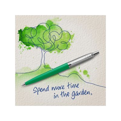 Шариковая ручка Parker Jotter, цвет GREEN, цвет чернил синий, толщина линии M , в подарочной коробке-5