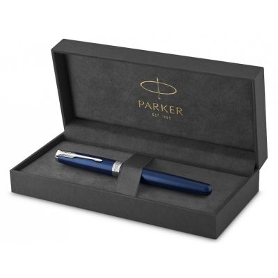 Ручка-роллер Parker Sonnet Blue Subtle CT, стержень: F, цвет чернил: black, в подарочной упаковке-1