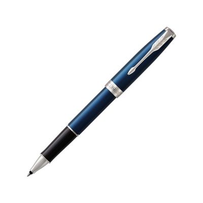 Ручка-роллер Parker Sonnet Blue Subtle CT, стержень: F, цвет чернил: black, в подарочной упаковке-0