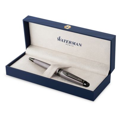 Шариковая ручка Waterman Expert Silver, цвет чернил Mblue,  в подарочной упаковке-1