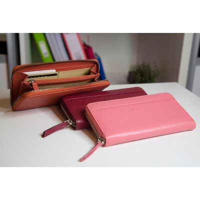 Кошелёк Cross Colors Plum, кожа наппа, фактурная, цвет сливовый-4