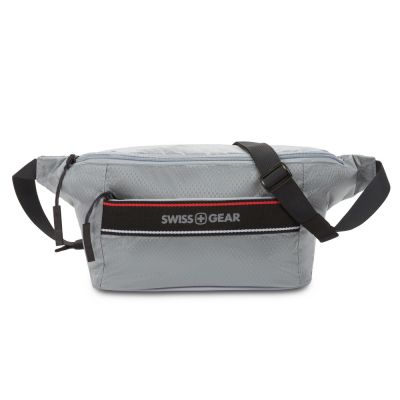 Сумка на пояс SWISSGEAR, светло-серая, полиэстер с плетением рип-стоп, 38 x 5 x 15 см-2