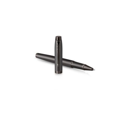 Ручка роллер Parker IM Monochrome Black, стержень:F, цвет чернил: black, в подарочной упаковке.-2