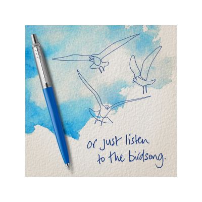 Шариковая ручка Parker Jotter Originals Blue Chrom CT, стержень: M blue в подарочной упаковке-5