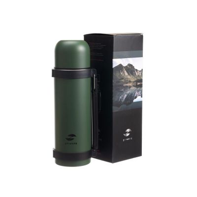 Термос Stinger, 1,2 л, широкий с ручкой, нержавеющая сталь, зелёный, 12,4 х 10,2 х 31,8 см-4