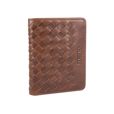 Портмоне для кредитных карт Mano Don Luca, натуральная кожа в коньячном цвете, 8,5 х 11 см-2