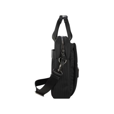 Портфель мужской BUGATTI Nero 15'', чёрный, нейлон 1680D/кожа, 42х10х30 см-3