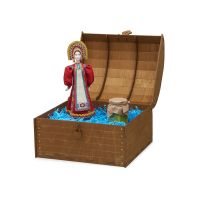 Подарочный набор: кукла фарфоровая, крем-мед, красный