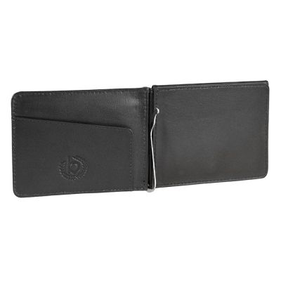 Зажим для денег BUGATTI Primo, чёрный, натуральная воловья кожа, 11х1х8 см-1