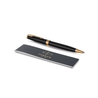 Ручка шариковая Parker Sonnet Core Black Lacquer GT, черный/золотистый-2