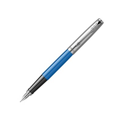 Ручка перьевая Parker Jotter Originals Blue Chrom CT, перо: F, цвет чернил: blue, в подарочной упаковке-0