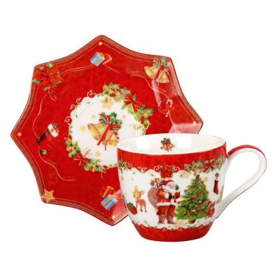 Чайная пара Санта Клаус, красный-0