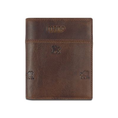 Бумажник Mano Don Leon, натуральная кожа в коричневом цвете, 9,7 х 11,7 см-0
