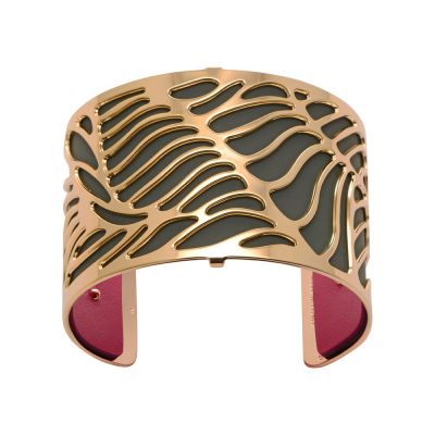 Браслет-бэнгл из латуни с гальваническим покрытием жёлтым золотом, 40мм, (вставка в комплекте)-1