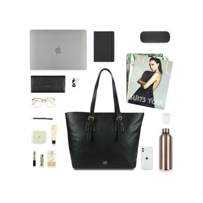 Сумка-тоут женская BUGATTI Passione 15'', чёрная, полиуретан, 47х13х32,5 см-8