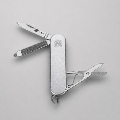 Нож перочинный Stinger, 62 мм, 4 функции, материал рукояти алюминий (серебристый), в картонной коробке-0