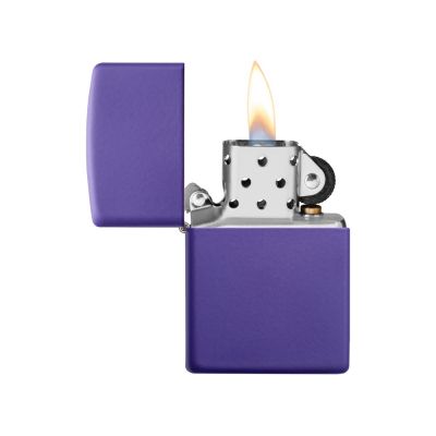 Зажигалка ZIPPO Classic с покрытием Purple Matte, латунь/сталь, фиолетовая, матовая, 38x13x57 мм-3