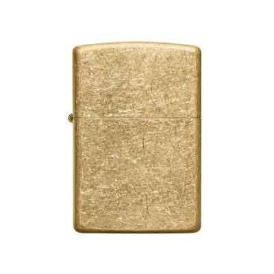 Зажигалка ZIPPO Classic с покрытием Tumbled Brass, латунь/сталь, золотистая, матовая, 38x13x57 мм-2