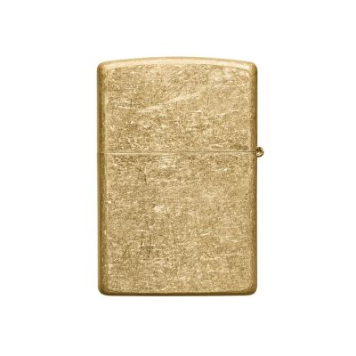 Зажигалка ZIPPO Classic с покрытием Tumbled Brass, латунь/сталь, золотистая, матовая, 38x13x57 мм-3