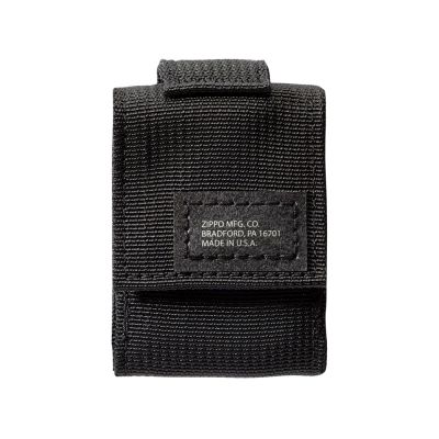 Набор ZIPPO: чёрная зажигалка Black Crackle и чёрный нейлоновый чехол, в подарочной коробке-5