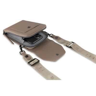 Сумка наплечная BUGATTI Almata, песочная, полиуретан, 11х4х19 см-8