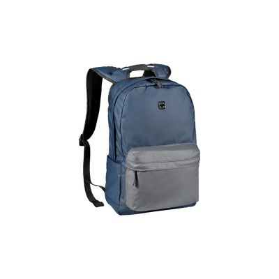 Рюкзак WENGER 18 л с отделением для ноутбука 14'' и с водоотталкивающим покрытием, синий/серый-0