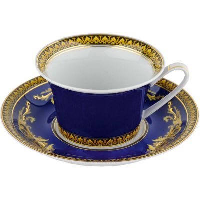 Чайная пара Versace Medusa, синий/золотистый-0