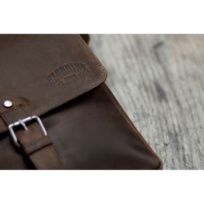 Сумка через плечо KLONDIKE DIGGER Erin, натуральная кожа цвета коньяк, 32 x 28 x 8 см-6