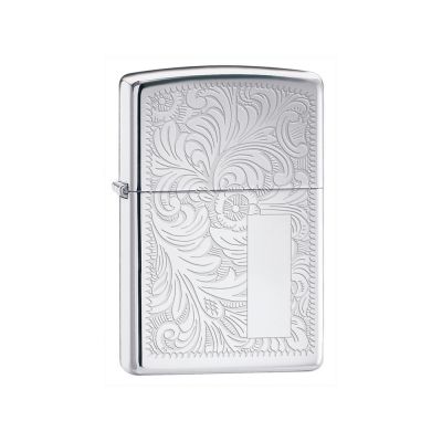 Зажигалка ZIPPO Venetian с покрытием High Polish Chrome, латунь/сталь, серебристая, 38x13x57 мм-0