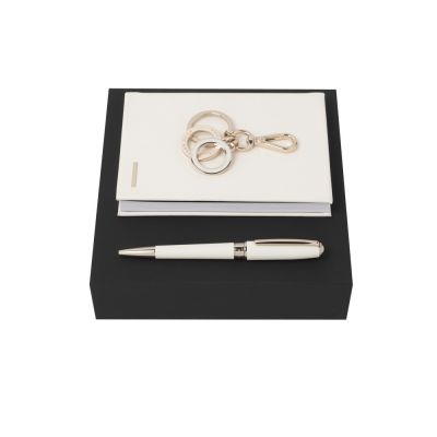 Подарочный набор: блокнот А6, ручка шариковая, брелок. Hugo Boss-0