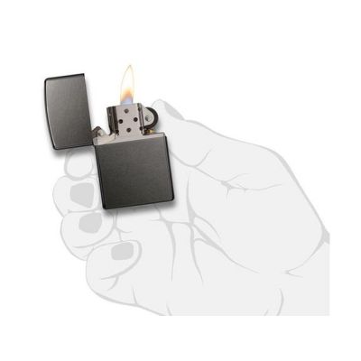 Зажигалка ZIPPO Classic с покрытием Gray Dusk , латунь/сталь, серая, матовая, 38x13x57 мм-3