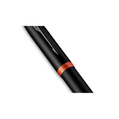 Ручка-роллер Parker IM Vibrant Rings Flame Orange, стержень:Fblk, в подарочной упаковке.-4