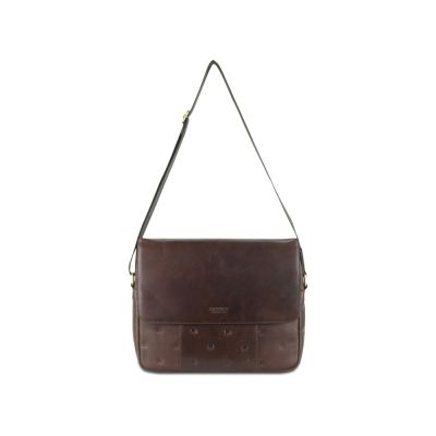 Сумка через плечо Mano Don Leon, натуральная кожа в коричневом цвете, 38 х 30 х 7 см-6