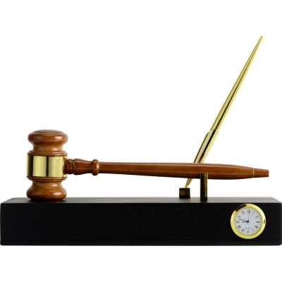 Настольный прибор Финансовый директор, коричневый/золотистый-2