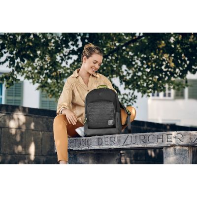 Рюкзак WENGER NEXT Crango 16, чёрный/антрацит, переработанный ПЭТ/Полиэстер, 33х22х46 см, 27л-7