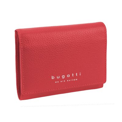 Кошелёк женский BUGATTI ЛИНДА | LINDA, красный, натуральная воловья кожа, 12х3х9,5 см-0