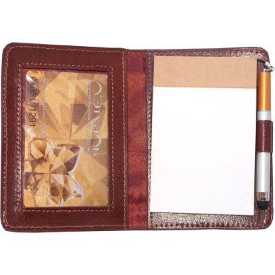 Блокнот для записей с ручкой-стилусом Alessandro Venanzi, коричневый-1