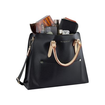 Сумка-шоппер BUGATTI Ella, черная , полиуретан, 37х12х31 см-4