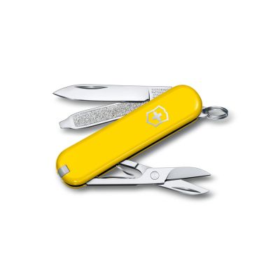 Нож-брелок VICTORINOX Classic SD Colors Sunny Side, 58 мм, 7 функций, жёлтый-0