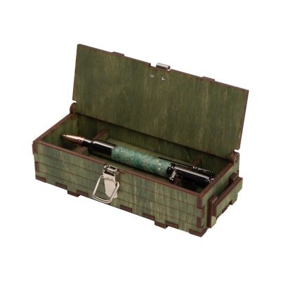 Ручка шариковая Кап клена, зеленый-3