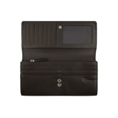 Кошелёк женский BUGATTI Banda, с защитой RFID, коричневый, кожа/полиэстер, 18,5х2,5х9,5 см-2