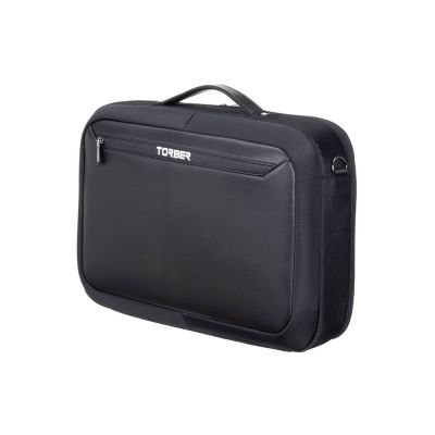 Сумка для ноутбука TORBER VOYAGE 15.6'', черный, нейлон/микрофибра, 43 х 10 х 29 см, 12л-1